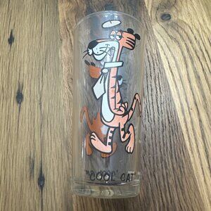 Cool Cat Vintage Glass Pepsi Collector Series Warner Bros 1973